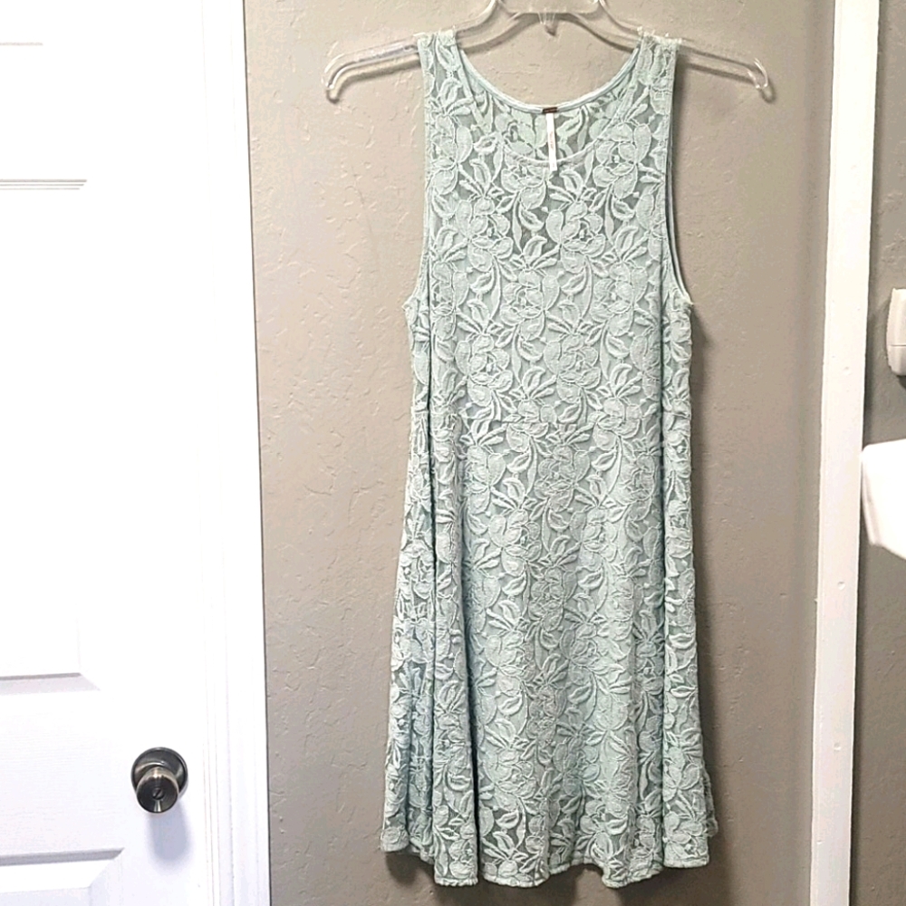 Vintage blue free people lace dress
